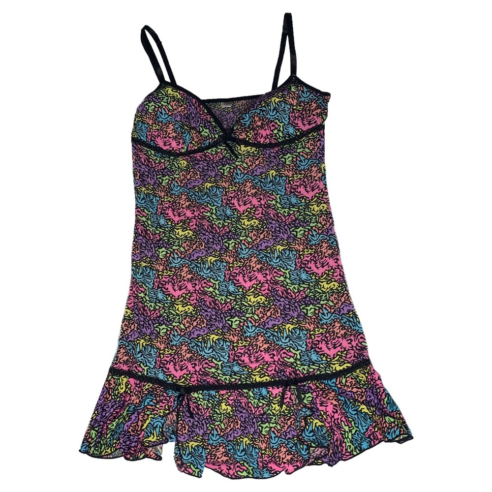 Multicolor Patterned Slip Dress - image 1
